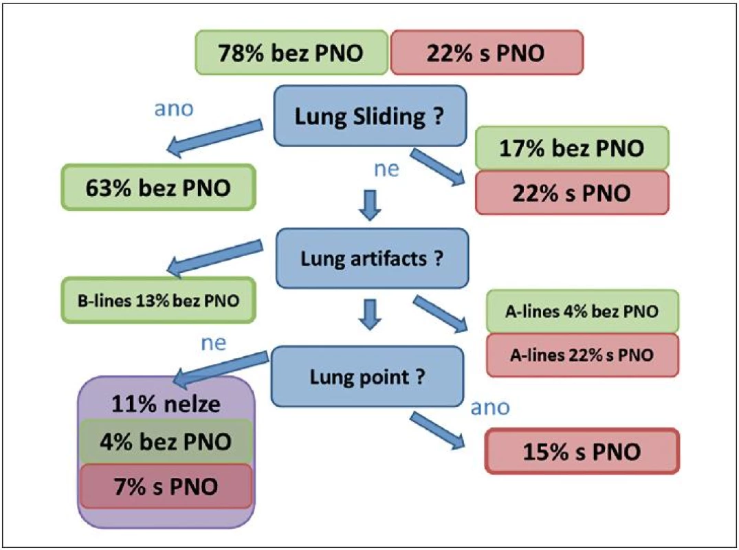 Schéma pro diagnostiku pneumotoraxu [12]