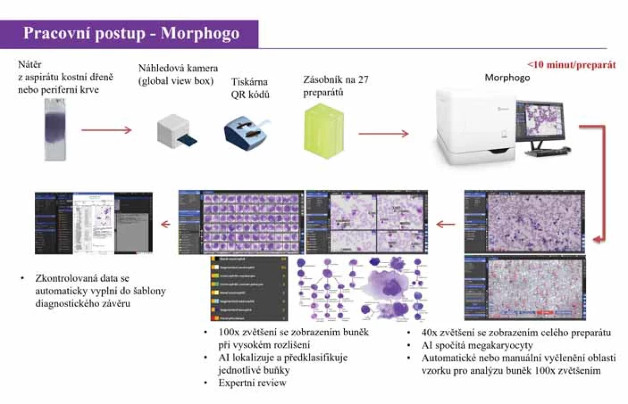 Pracovní algoritmus zařízení Morphogo (adaptováno dle Dr. Qian Wu, Zhiwei, China).