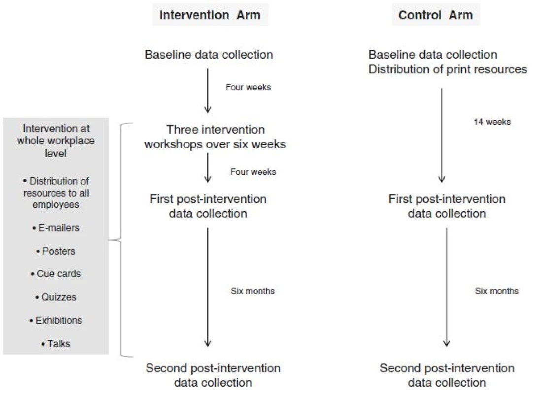 Data collection and intervention timeline