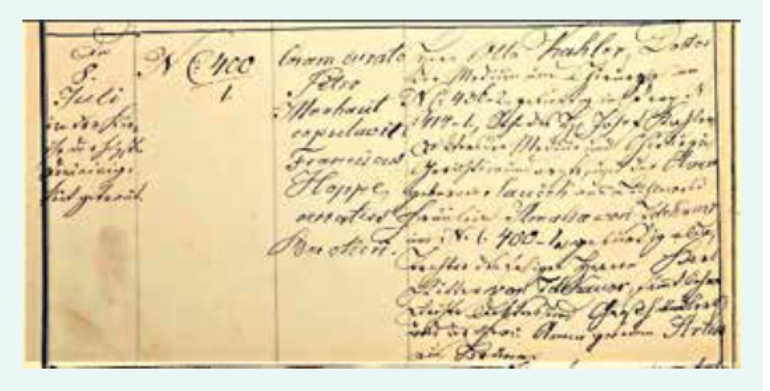 Zápis Ottova sňatku s Amélií Zdekauerovou
(1876) – levá strana