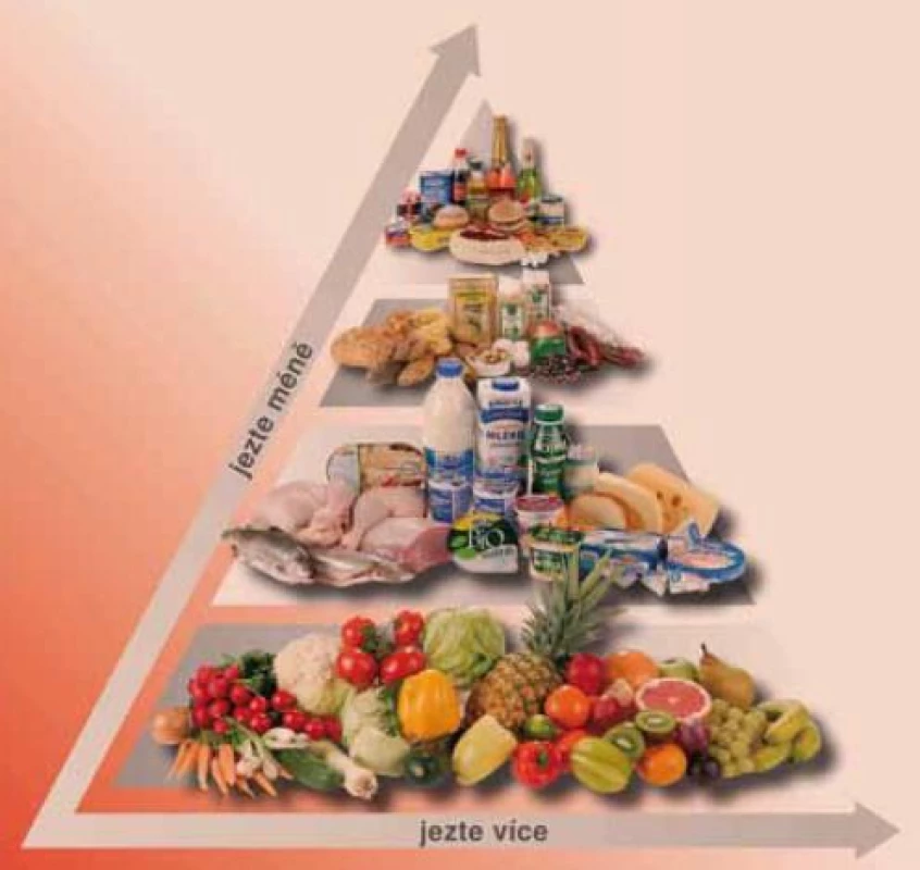 Potravinová pyramida.
