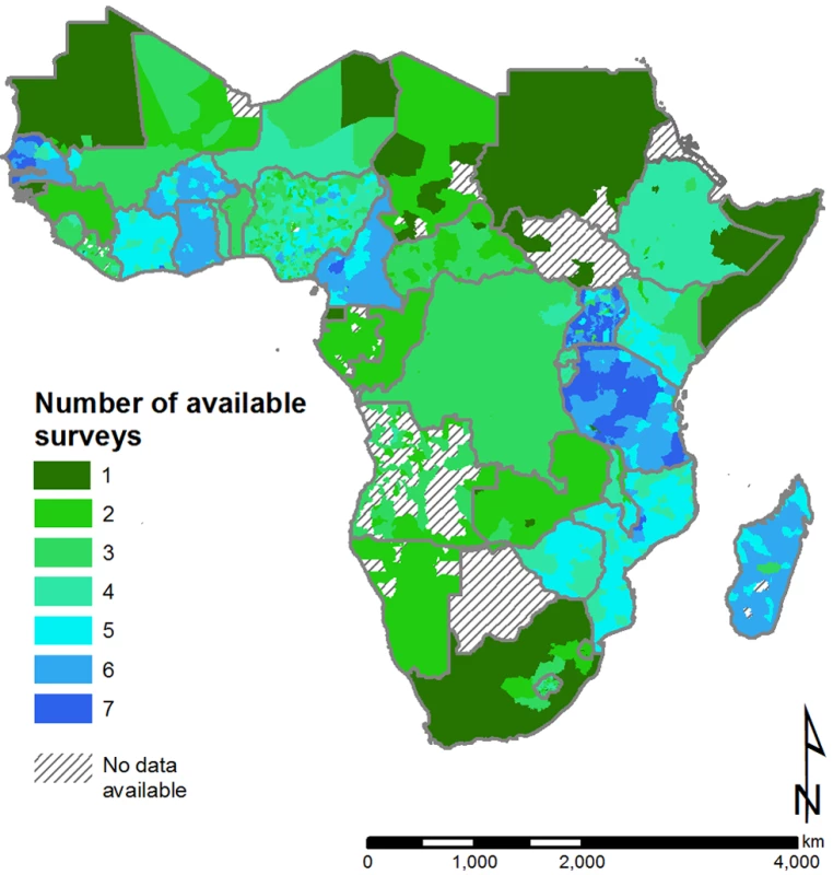 Availability of nationally representative, cluster survey data on improved drinking water and sanitation across sub-Saharan Africa for the period 1990–2012.