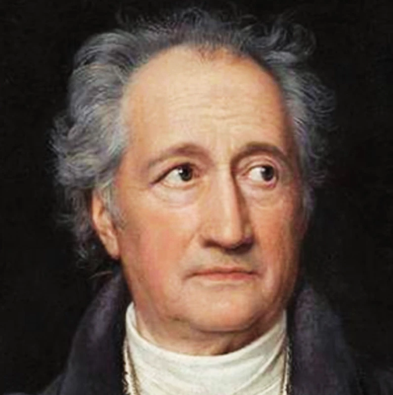 Johann Wolfgang Goethe; jeho verše Purkyně překládal a setkal se s ním i osobně ve Výmaru