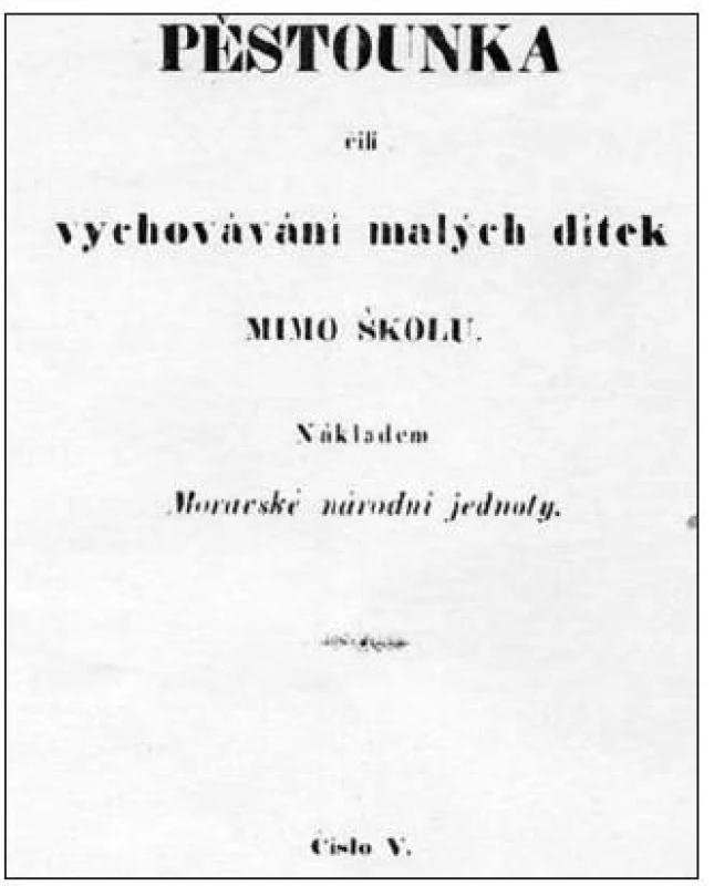 Titulní list Pěstounky z roku 1851