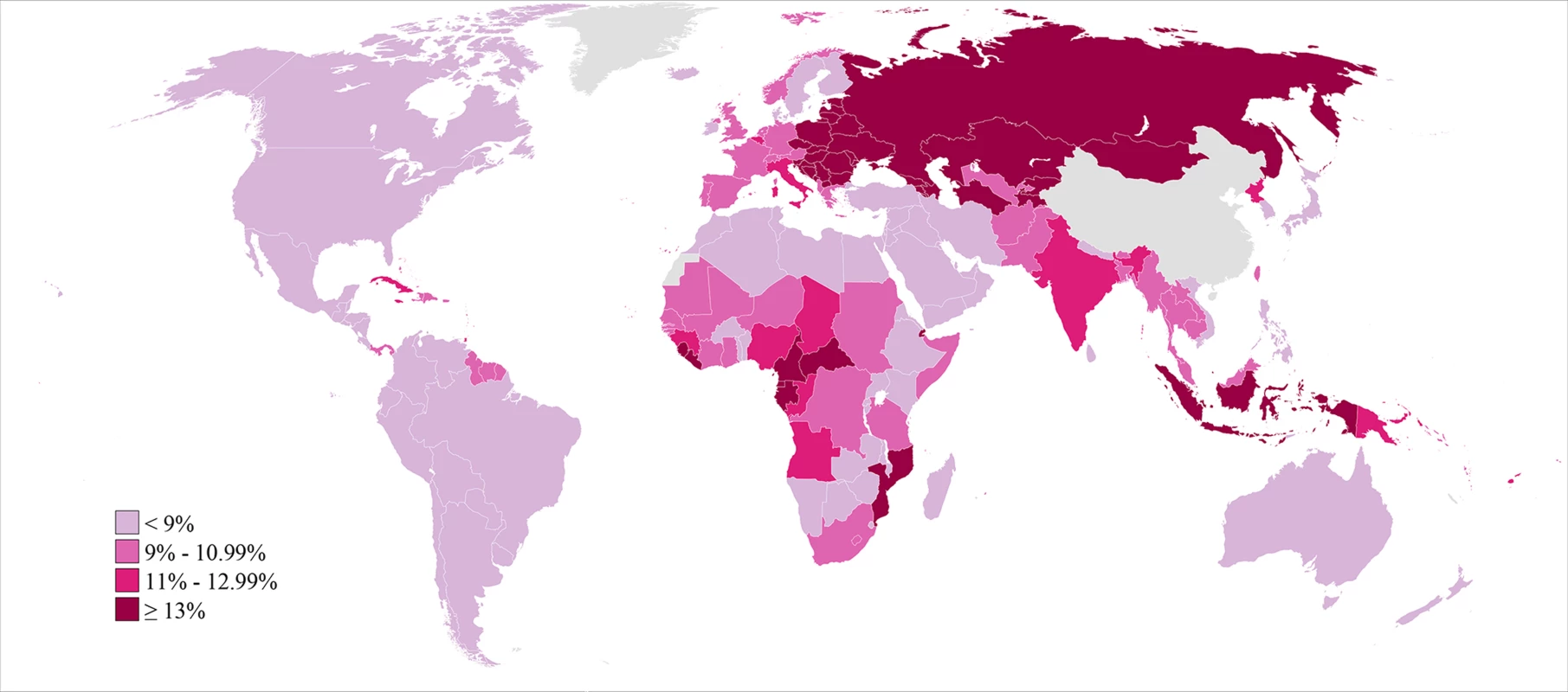 Prevalence of secondary infertility among women who have had a live birth and seek another, in 2010.