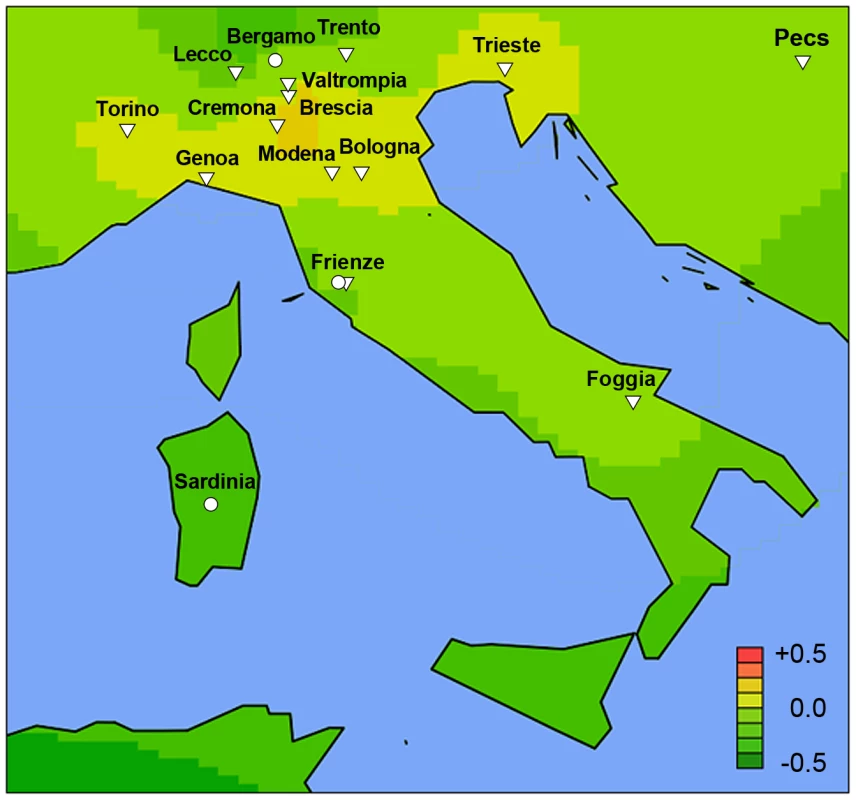 High-resolution geospatial risk analysis for Italy.