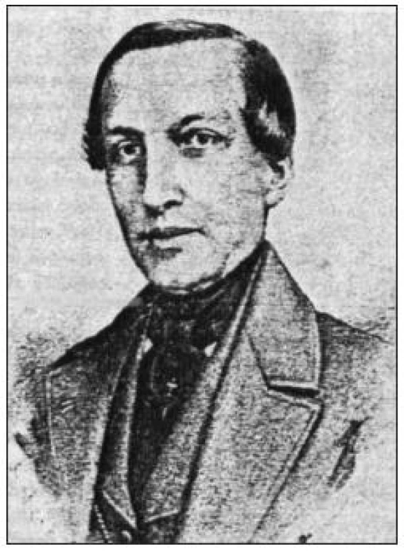 F. Petřina (1799–1855 ) Purkyňuv současník, profesor fyziky na filozofické fakultě v Praze od roku 1844.
