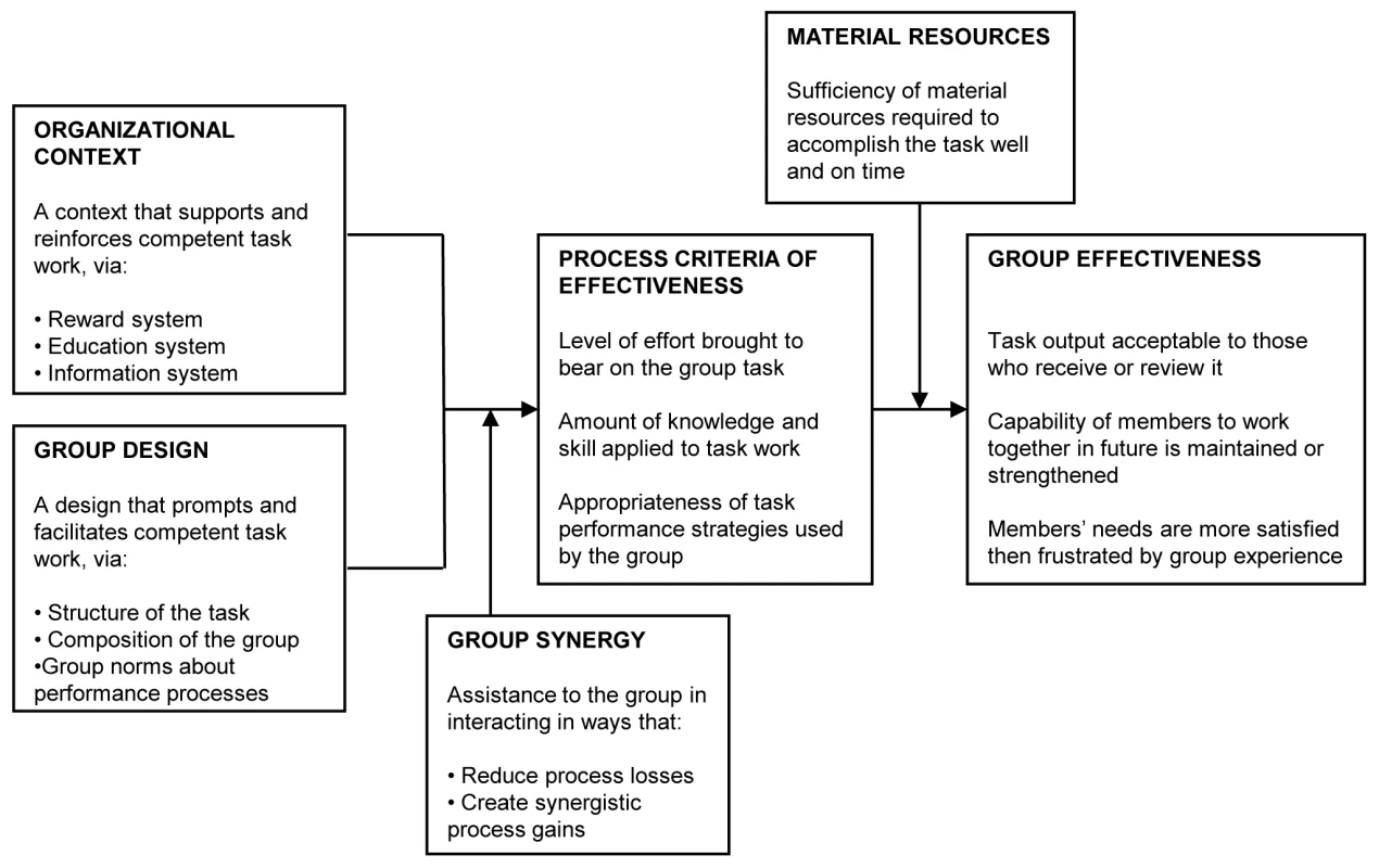Hackman's normative model of group effectiveness.