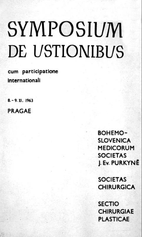 The First International meeting behind The Iron Curtain in Prague on the occasion of the 10th Anniversary of the Prague Burn Centre in 1963