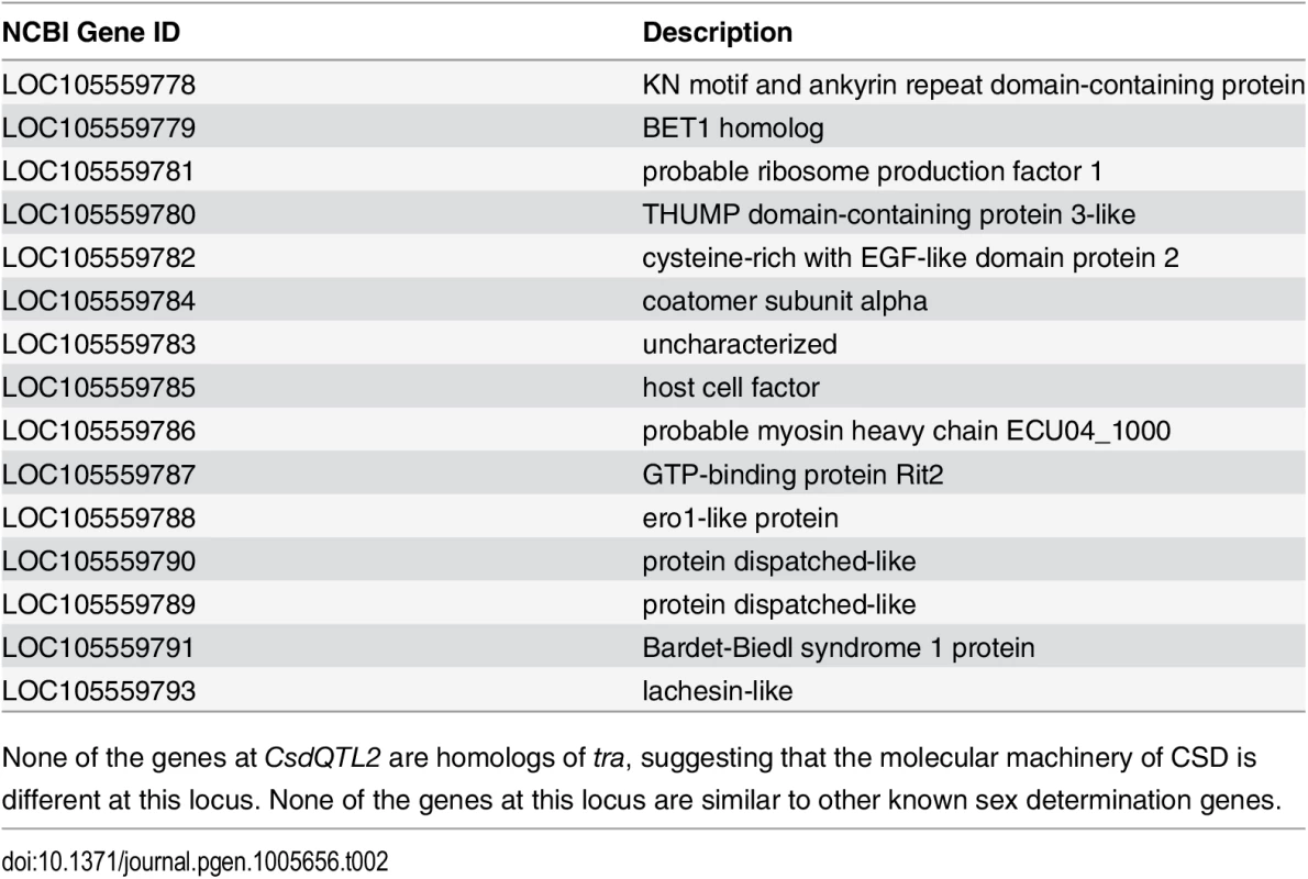 Genes located at <i>CsdQTL2</i>.