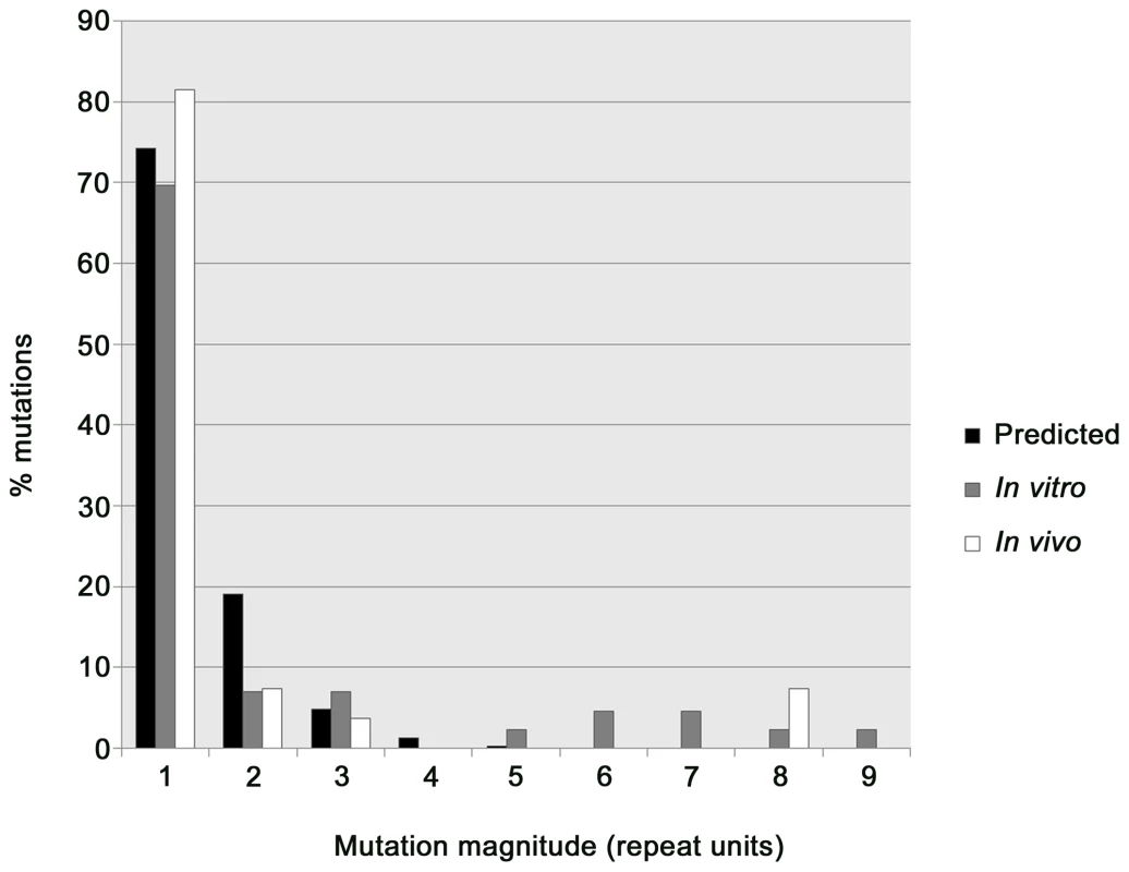 Frequency distribution of <i>Burkholderia pseudomallei</i> multilocus variable-number tandem repeat (VNTR) analysis mutations.