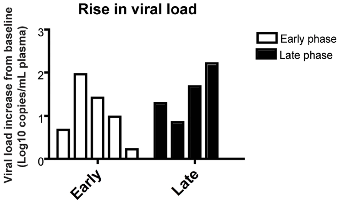 CD8+ lymphocyte depletion results in a 0.7–2.2 log<sub>10</sub> rise in viral load.