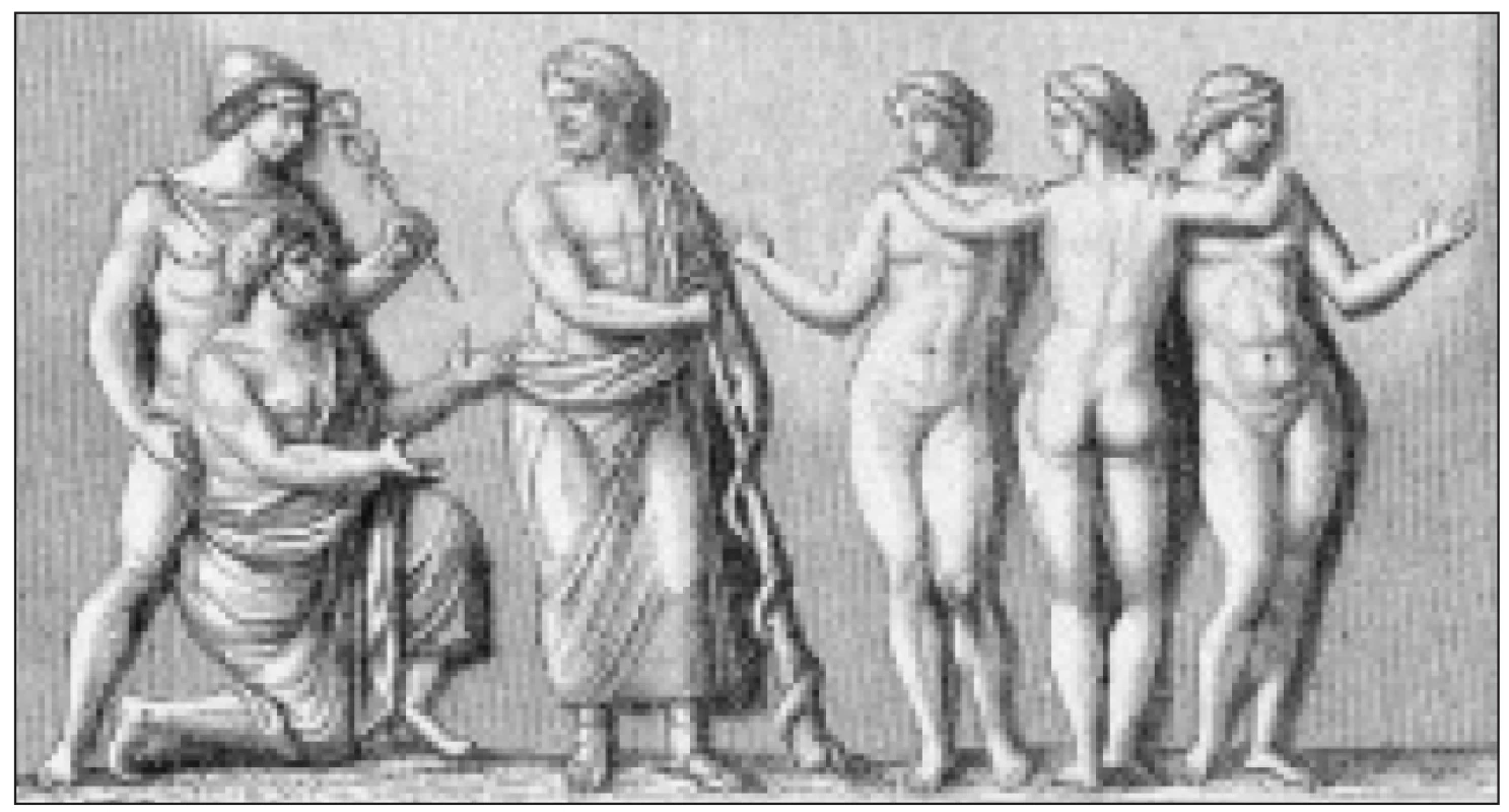 Merkur (Hermes) spolu s obchodníkem jsou odmítáni Asklepiem [2].