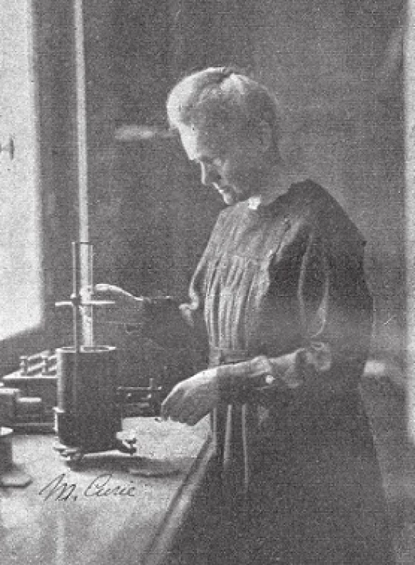 Marie Sklodowská-Curie, objevitelka radia.&lt;sup&gt;1&lt;/sup&gt;
