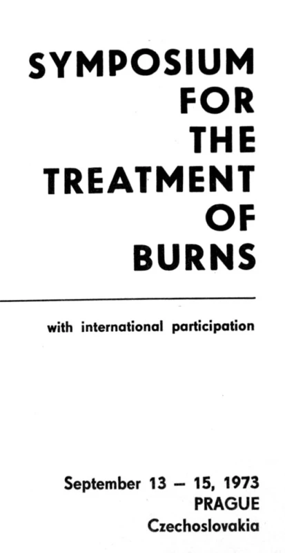 The 20th Anniversary of the Prague Burn Centre was remembered on the occasion of the Symposium for the Treatment of Burns with International participation in 1973
