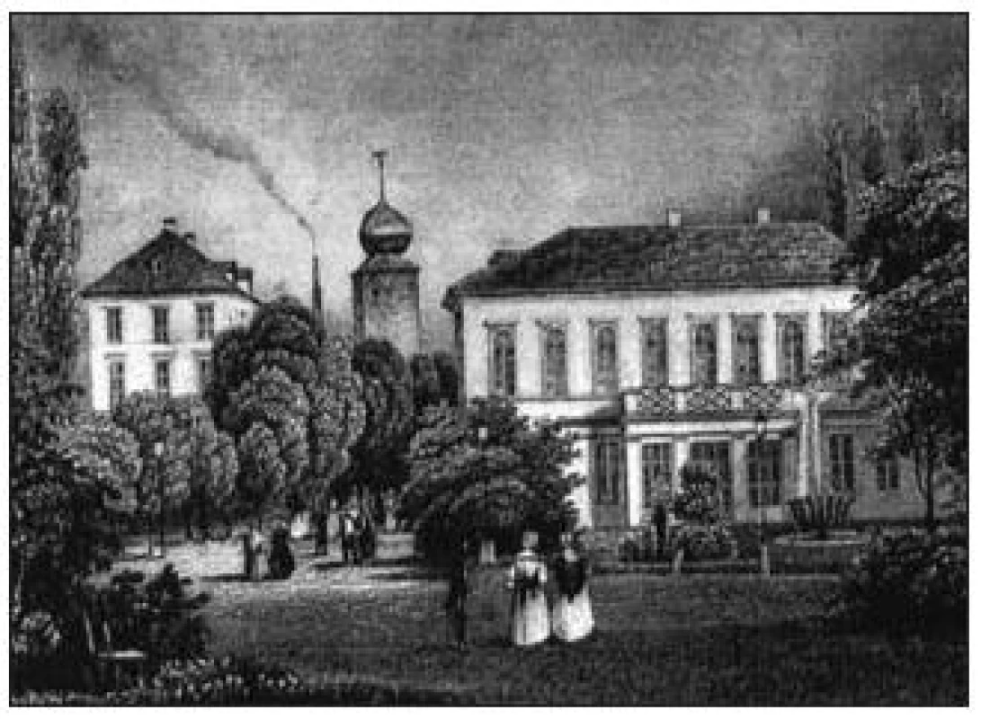 Pohled na Žofín v polovině 19. století.