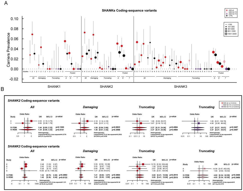 Prevalence and meta-analysis of coding-sequence variant studies in ASD.