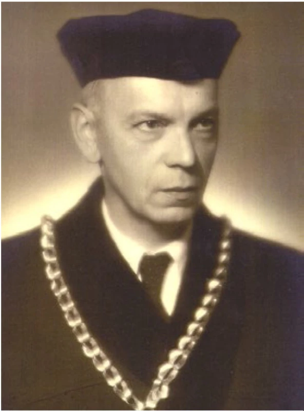 Prof. Ladislav Borovanský jako děkan Lékařské fakulty UK v Praze v letech 1946/47