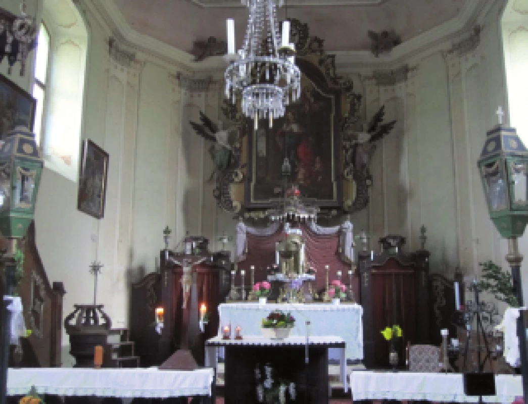 Kostel sv. Kateřiny na Kačerově v Orlických horách.