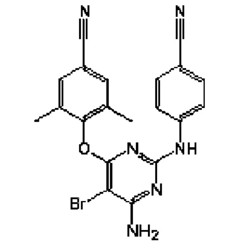 Chemický vzorec etravirinu