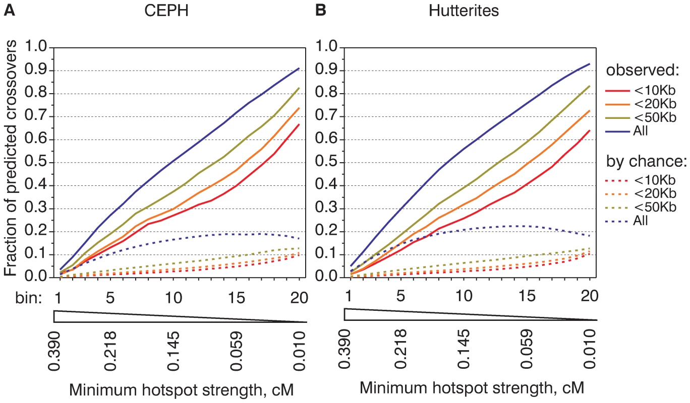Hotspots of different strengths are equally active in recombination.