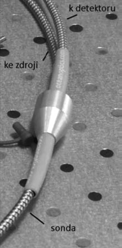 Sonda použitá k měření reflexe nehtů