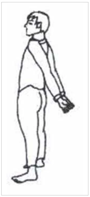 Cvik pre meridián pľúc<br>
Fig. 2. Exercise for the meridian of the lungs