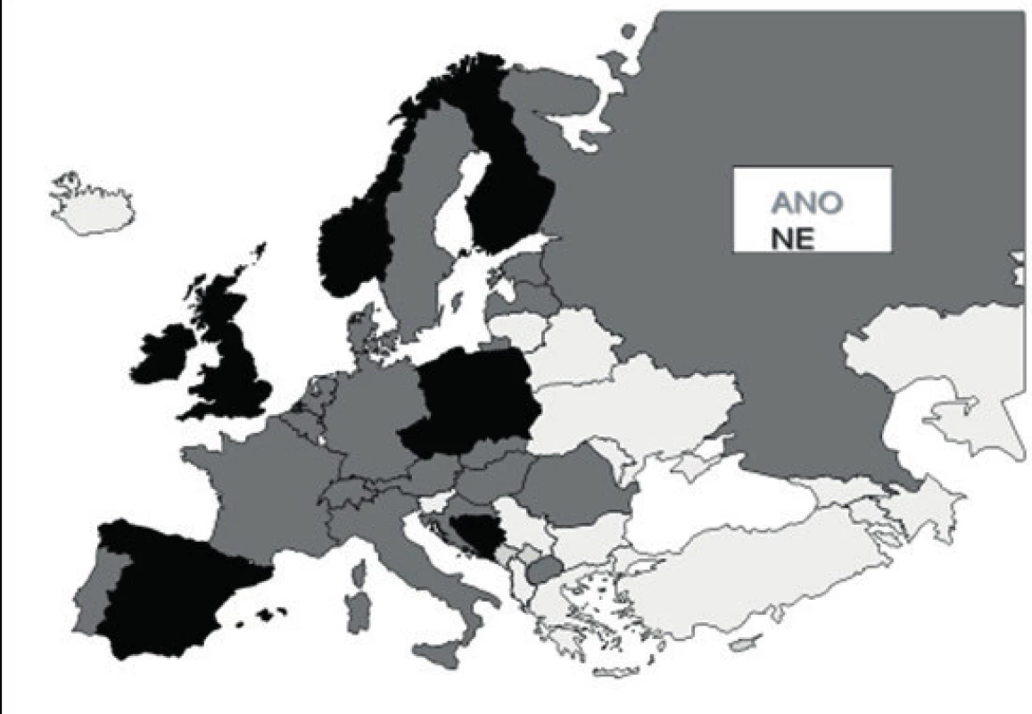 Poškození bederní páteře jako nemoc z povolání
v zemích Evropské unie a některých dalších zemích
Evropy