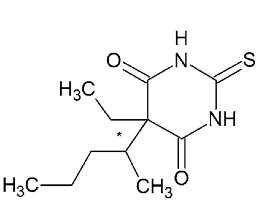Chemická štruktúra tiopentalu
