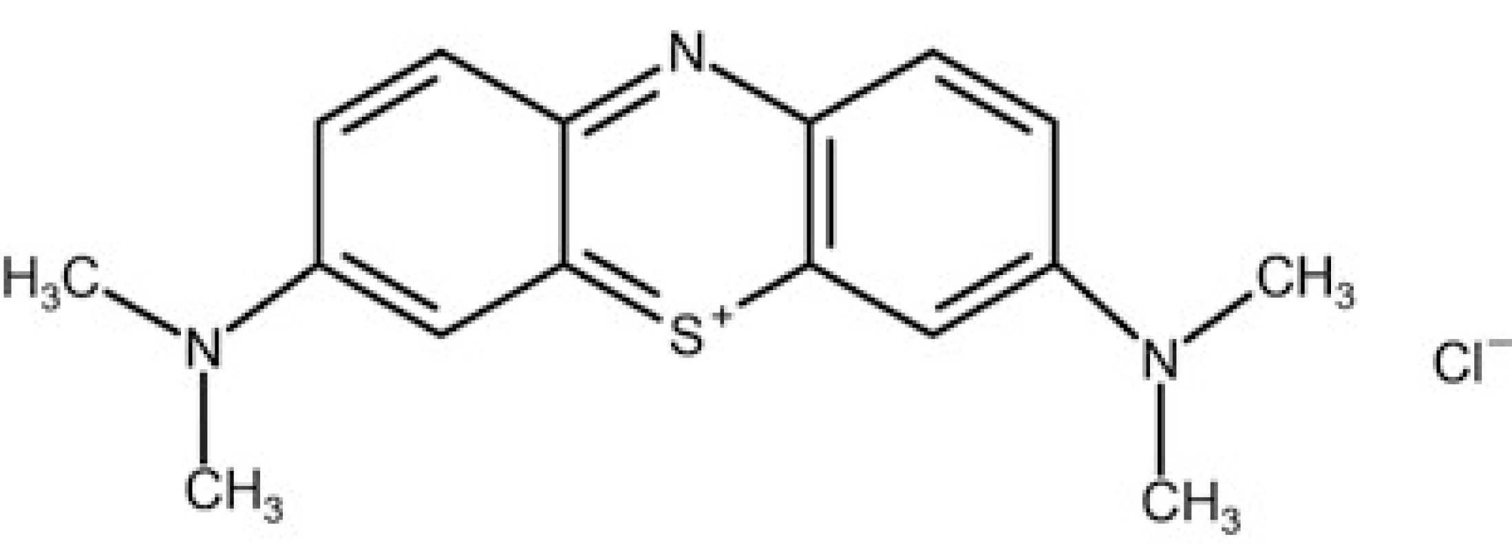 Chemický vzorec methylenové modři