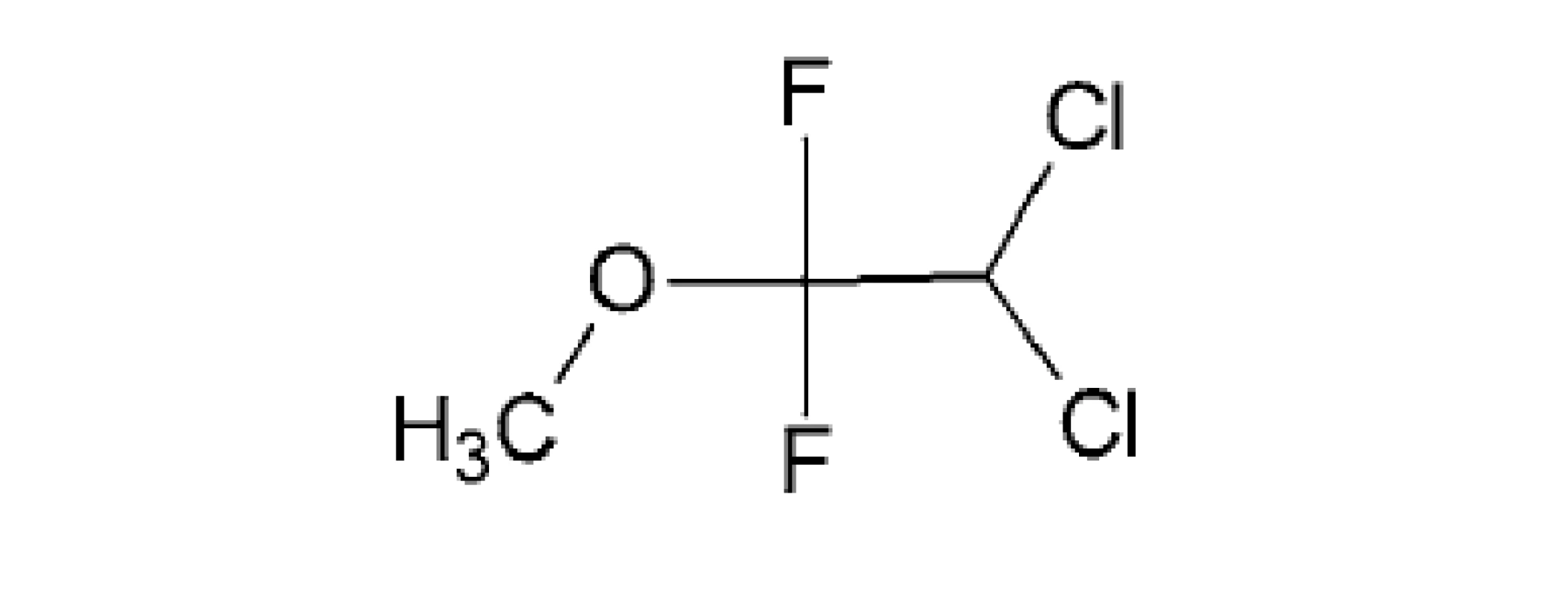 Štruktúra metoxyfluránu