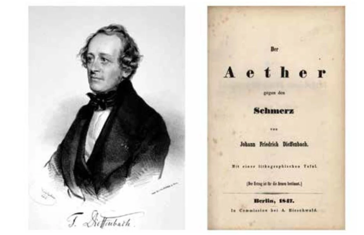 Johan Friedrich Dieffenbach (1792–1847) sa okrem prvej katetrizácie srdca človeka, čomu
nekládol veľký význam, preslávil plastickou a rekonštrukčnou chirurgiou, použitím éteru a pokusmi
s transfúziou krvi.