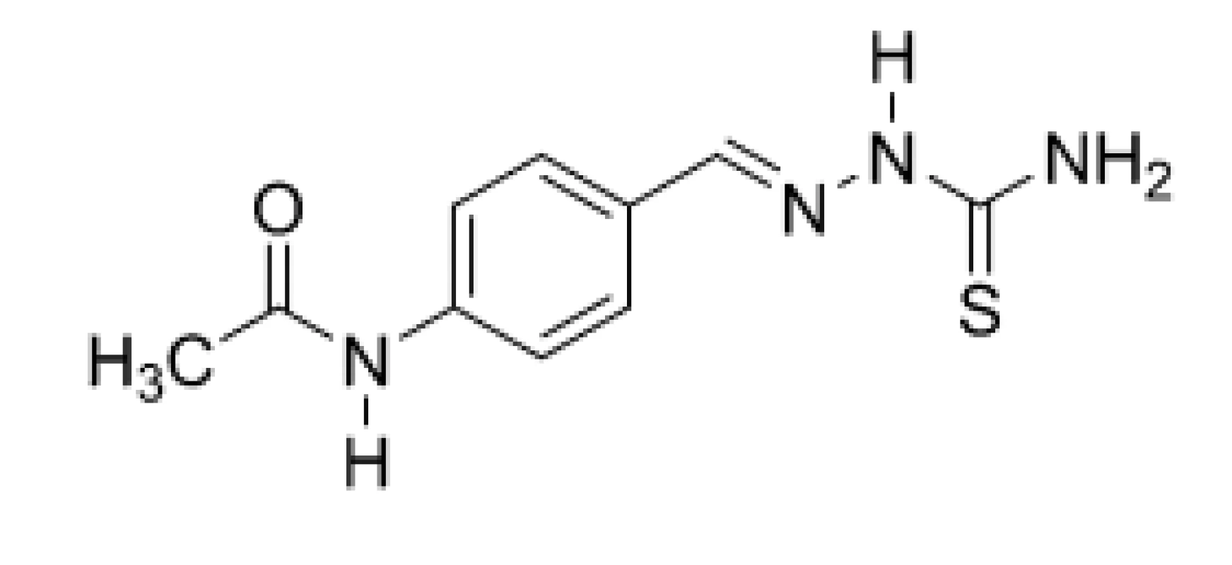 Chemical structure of thiacetazone (TAZ; 10)
