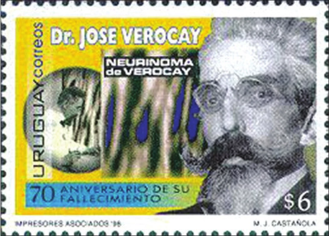 Uruguay mailing stamp in
the name of Dr. José Verocay.