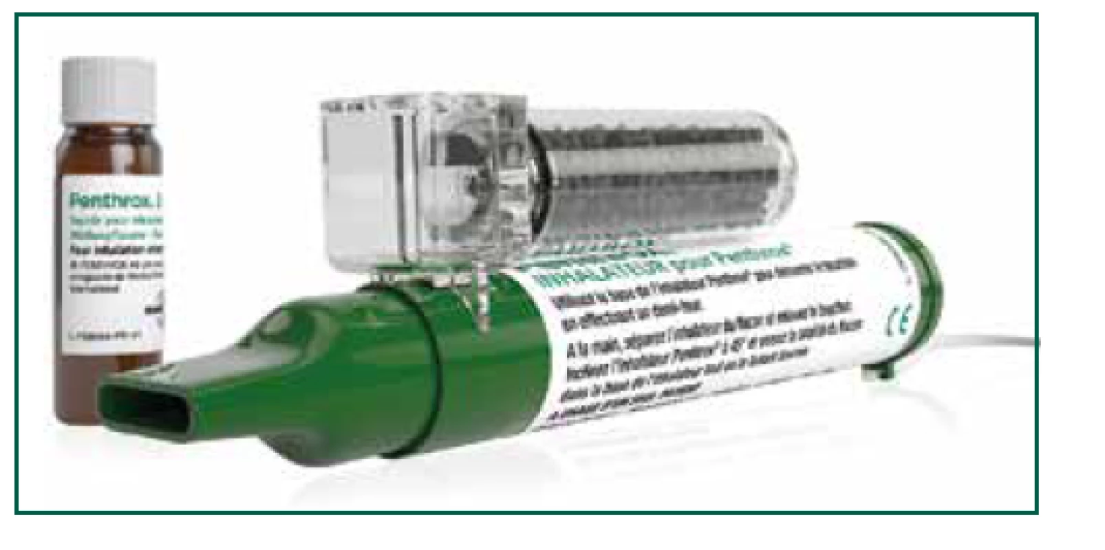 Inhalátor pro samoobslužnou analgezii methoxyfluranem. Zdroj:
Mundipharma, použito se svolením