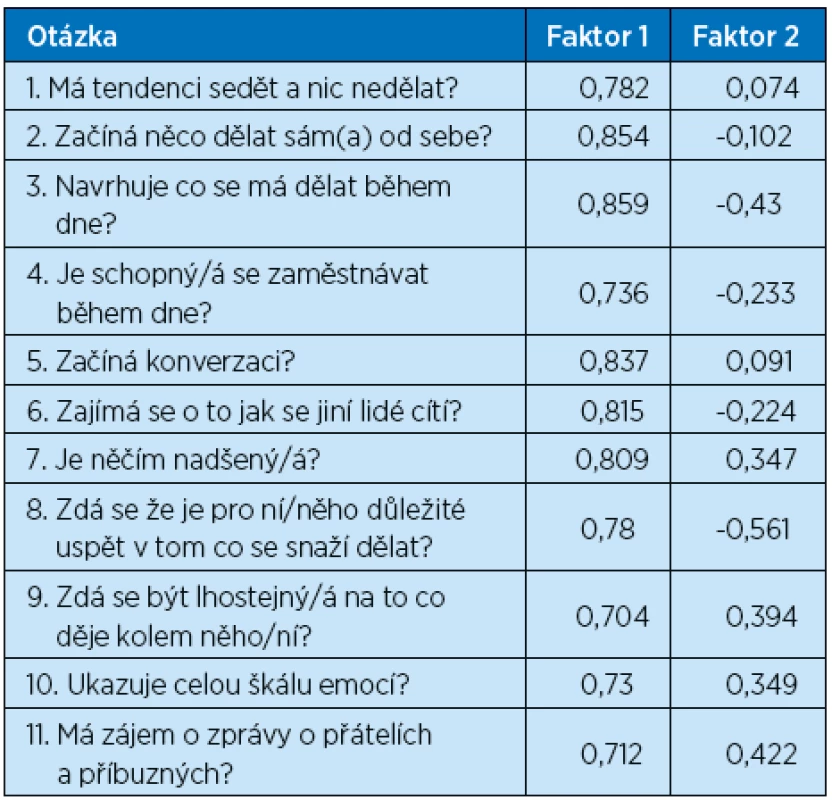Faktorová analyza české DAIR