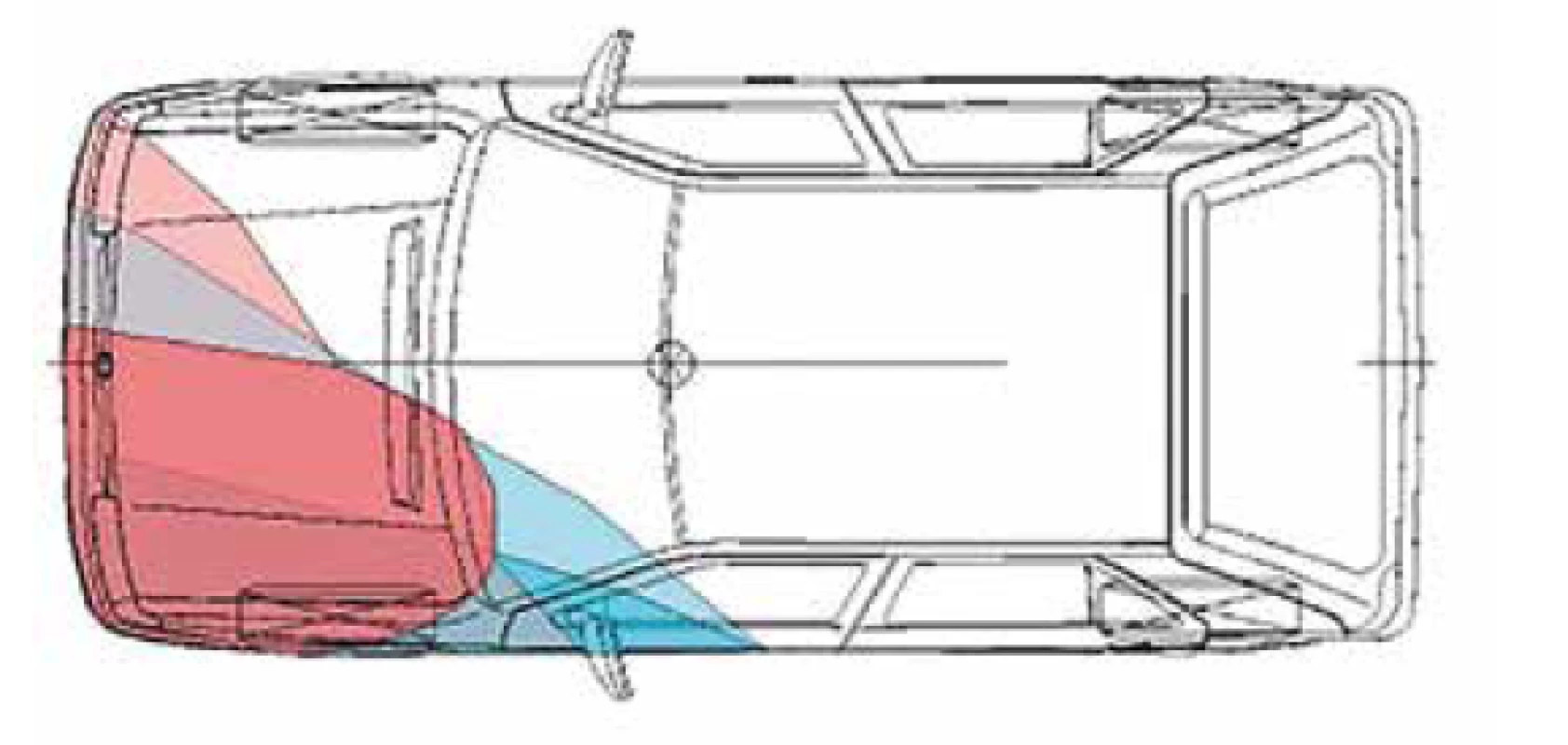 Srovnání hloubky deformací na vozidlech.<br>
Fig. 11. Comparison of vehicles deformation depth.