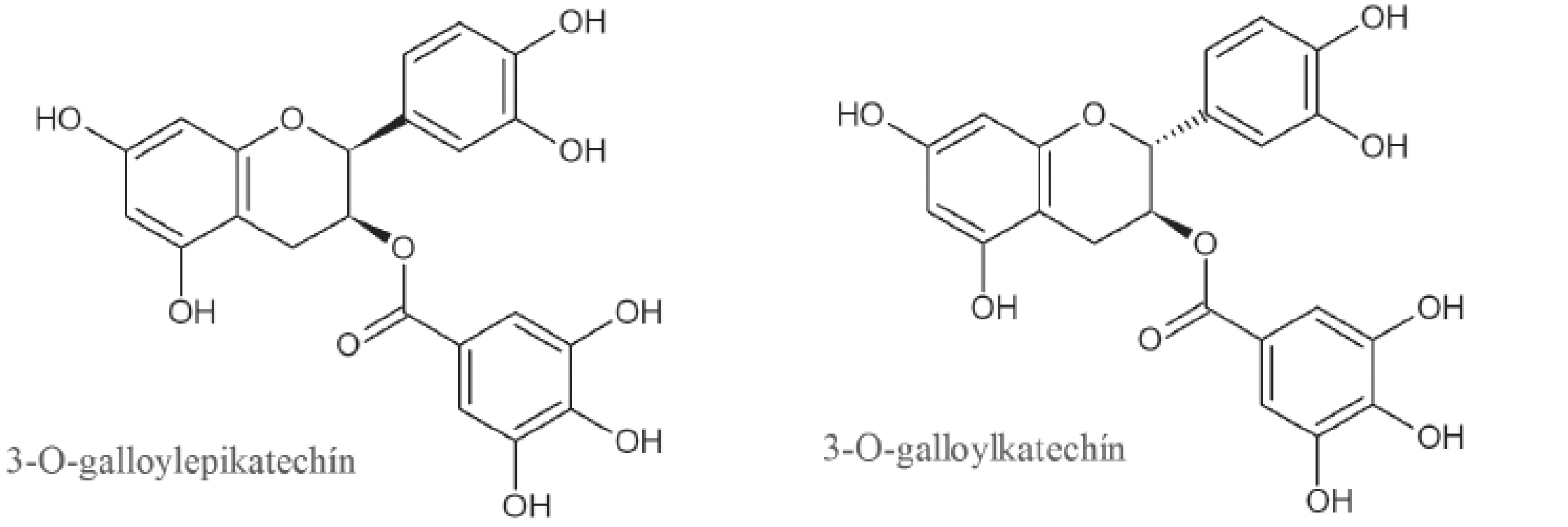 Štruktúra trieslovín zo zeleného čaju s inhibičným účinkom na α-amylázu