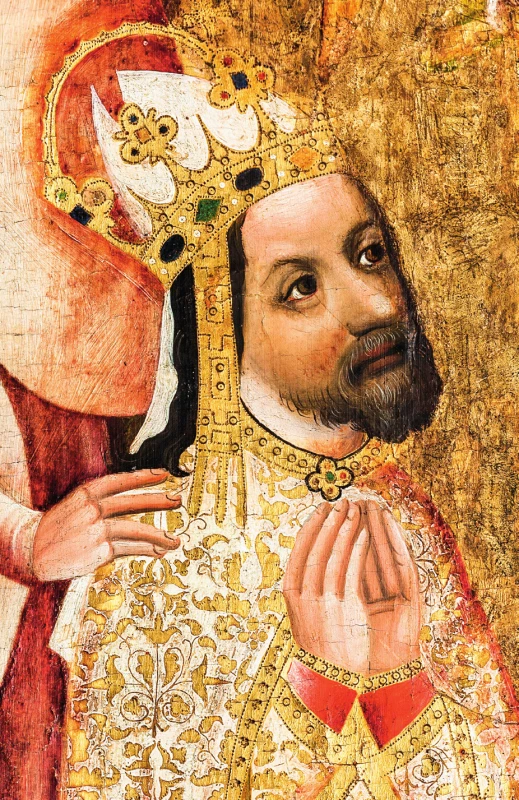 Podobizna Karla IV. na votivním obrazu Jana Očka
z Vlašimi