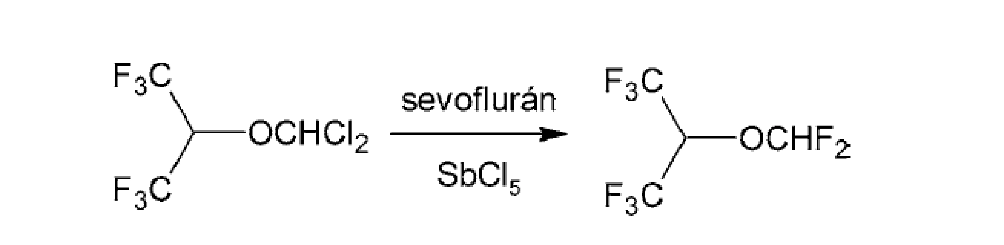 Príprava difluórmetyléterov pomocou SbCl5