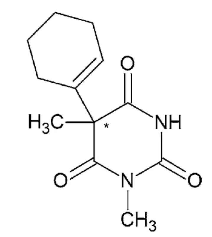 Chemická štruktúra hexobarbitalu