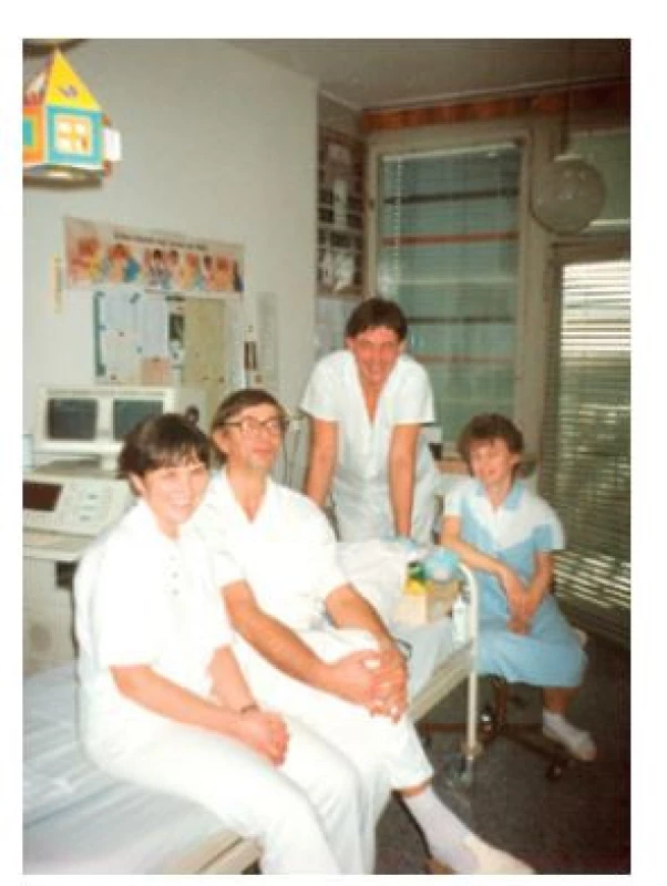 S týmem echokardiografické
laboratoře v 90. letech