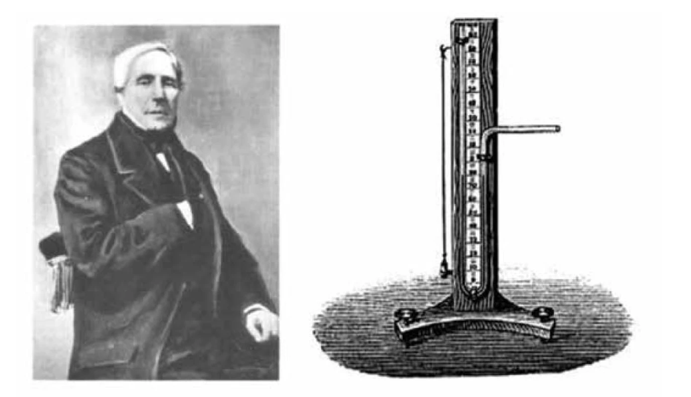 Jean Leonard Marie Poiseuille (I797–1869) a jeho hemodynamometer.