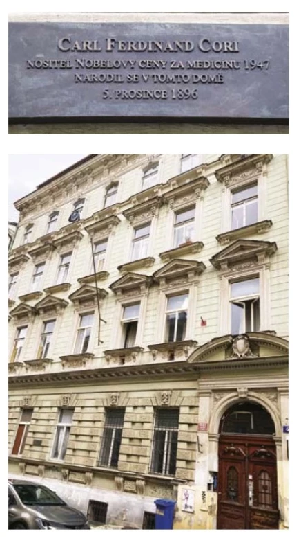 a, b:
Pamětní deska
na rodném domě
Carla Ferdinanda
Coriho
v Salmovské
ulici 6
na pražském
Novém Městě.
Odhalení obou
pamětních desek
se 26. října roku
2000 osobně
zúčastnil jejich
syn Thomas.