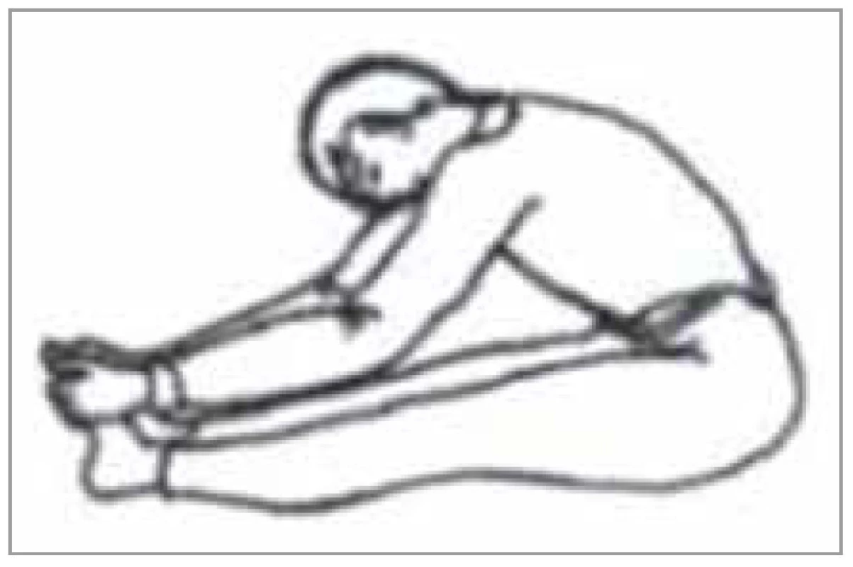 Cvik pre meridián močového
mechúra<br>
Fig. 14. Exercise for the bladder
meridian