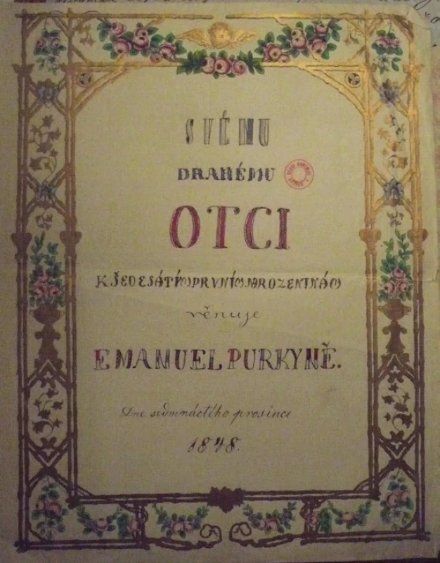 Blahopřání Emanuela Purkyně otci ze dne 17. prosince 1848